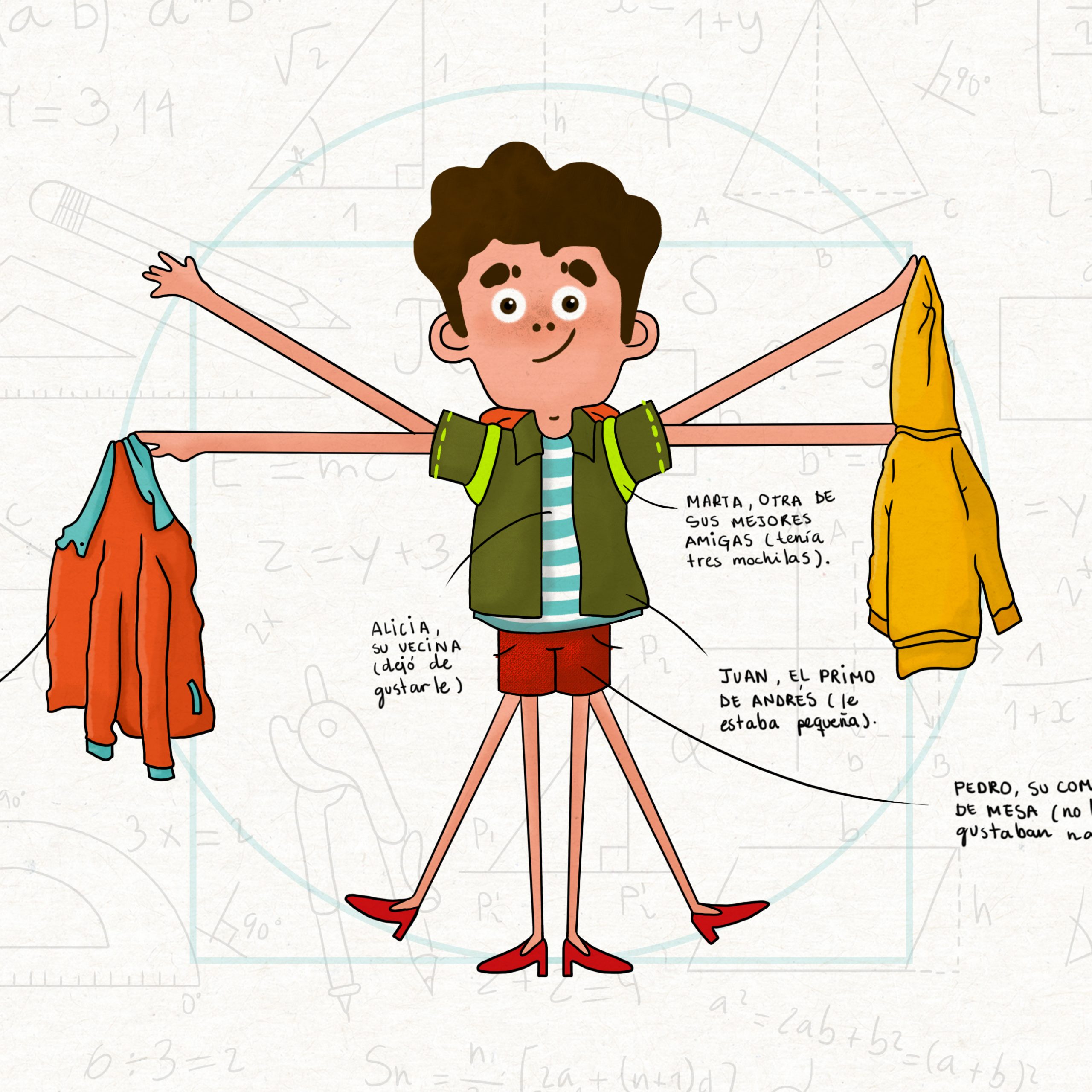 El niño de los zapatos rojos.